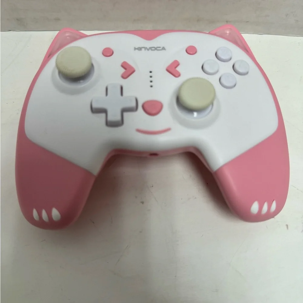 Kinvoca Wireless Controller for Nintendo Switch Fox Kitten Pink White